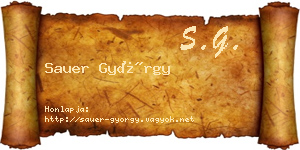 Sauer György névjegykártya